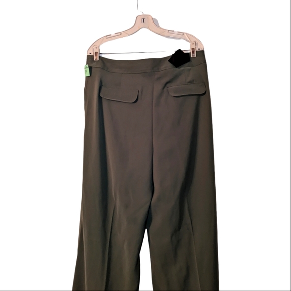 NWT Banana Republic High Rise Belted Wide Leg Trouser Pants 14 Long - Picture 9 of 13